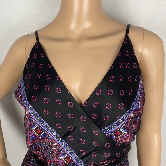 NEW FREE PEOPLE PRINTED WRAP-EFFECT JUMPSUIT - Picture 3 of 8